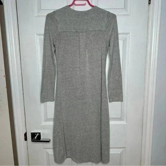 Monteau  Sweater Dress Buttons Grey Size Small - Picture 9 of 16